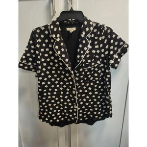 NWOT Madewell Knit Bedtime Pajama Top in Cat Person